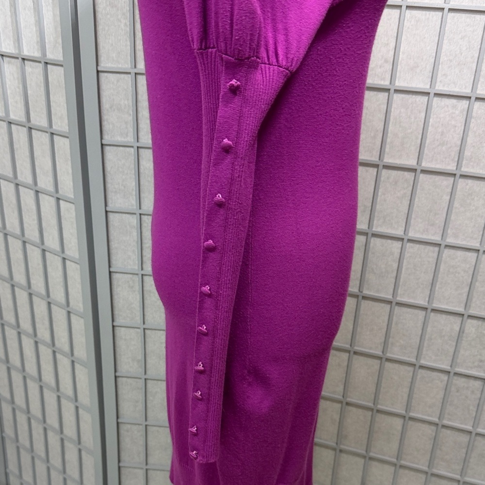 Tristan Fuchsia Long Sleeve Dress, Medium - Picture 4 of 10